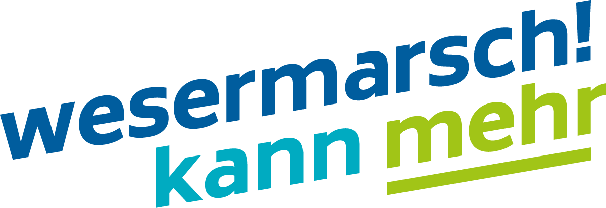 Bunter Schriftzug 'wesermarsch! kann mehr'